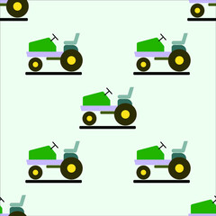 Tractor seamless pattern, for fabric, paper ornament, wallpaper, background, and graphic resources
