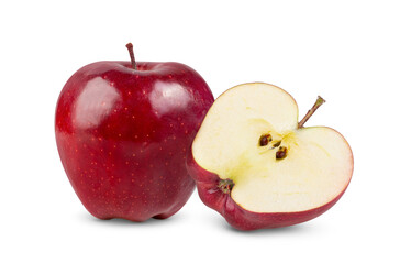 red apple on white background
