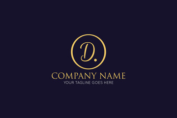 initial letter d luxury logo, icon, symbol vector illustration design template