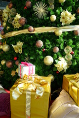 Fototapeta na wymiar December event, Christmas tree decoration