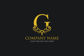 initial letter g luxury logo, icon, symbol vector illustration design template