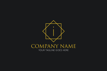 initial letter i luxury logo, icon, symbol vector illustration design template