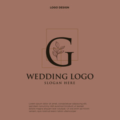G Beauty vector initial logo, handwriting logo of initial signature, wedding, fashion, jewerly, boutique, floral and botanical with creative template for any company or business.