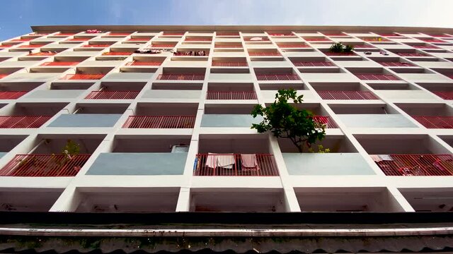 Exterior Of The High Rise Apartments In Toa Payoh, Singapore. - looking up view