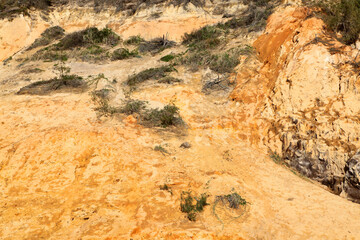 World famous Rainbow Beach, North Queensland, beautiful blue skys and pristine sands.  Beach driving allowed.