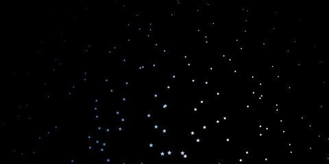 Dark BLUE vector template with neon stars. Colorful illustration with abstract gradient stars. Pattern for websites, landing pages.