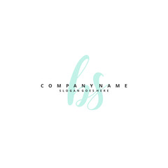 Fototapeta premium B S BS Initial handwriting and signature logo design with circle. Beautiful design handwritten logo for fashion, team, wedding, luxury logo.