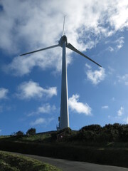 Fototapeta na wymiar wind turbine on a hill