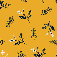 seamless floral pattern with hand drawn doodle flowers. creative floral designs for fabric, wrapping, wallpaper, textile, apparel.