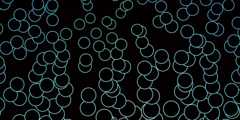 Dark Blue, Green vector template with circles. Abstract decorative design in gradient style with bubbles. Design for your commercials.