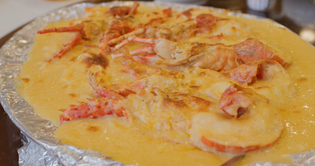 Chinese Cheese Lobster with Noodles