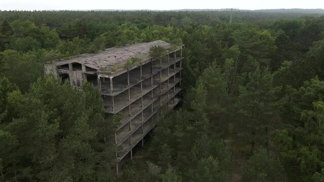 Aerial footage of Prora Ruins on R&uuml;gen Island in Germany