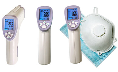 digital infrared thermometer Isolated on white background