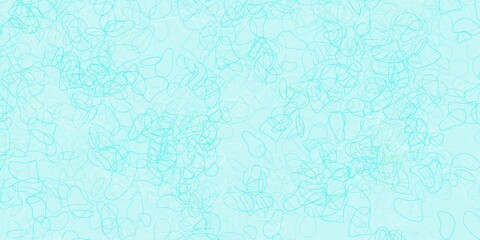 Light blue, green vector background with random forms.