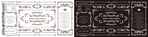 ハロウィンのフレーム素材 ハッピーハロウィン パーティー イベント 装飾素材 ビンテージ アンティーク ゴージャス ラグジュアリー Antique Wall Mural Antiq Design Box