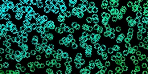 Dark green vector pattern with spheres.