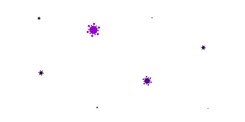 Light pink vector pattern with coronavirus elements.