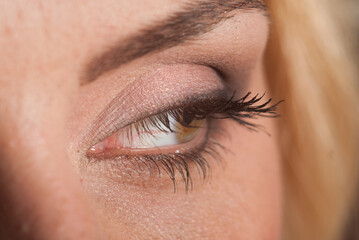 Fototapeta na wymiar Close up of woman's eyes with eyelashes