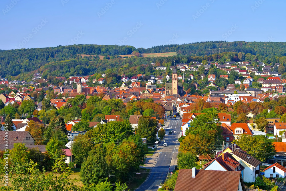 Poster Tauberbischofsheim in Baden-Würtemberg - Tauberbischofsheim, Germany, north-east of Baden-Wuerttemberg