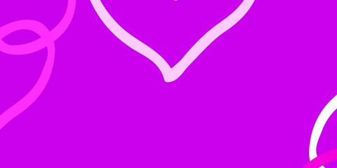 Light Purple, Pink vector texture with lovely hearts.