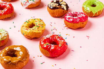 Homemade Round Glazed Donuts Ready to Eat