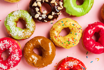 Homemade Round Glazed Donuts Ready to Eat