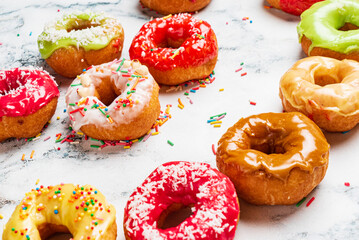 Homemade Round Glazed Donuts Ready to Eat