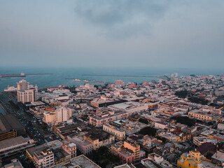Aerial photography Port City of Veracruz in Mexico