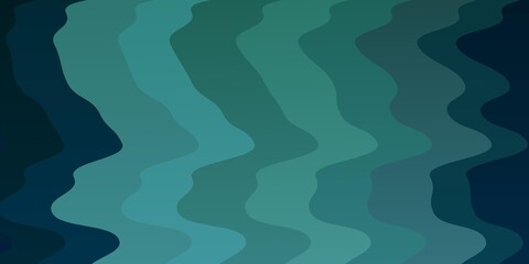Light Blue, Green vector background with bent lines. Abstract illustration with gradient bows. Pattern for ads, commercials.