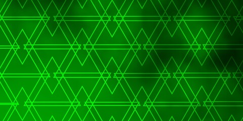 Light Green vector background with triangles. Triangles on abstract background with colorful gradient. Pattern for commercials.