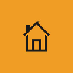 Fototapeta na wymiar Hand drawn house. Simple vector icon