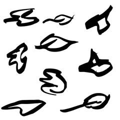 Image of leaves and other abstract background design elements