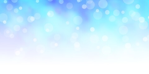 Light BLUE vector background with circles. Colorful illustration with gradient dots in nature style. Pattern for websites, landing pages.