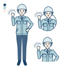 simple work wear man_fist-pump