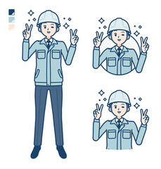 simple work wear man_Peace-sign