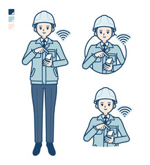 simple work wear man_smartphone-touch