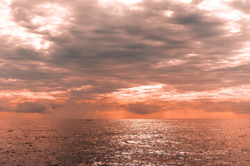 sunset on the beach