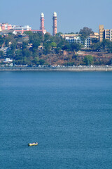 Fototapeta na wymiar View of upperlake iin Bhopal, Madhya Pradesh, India
