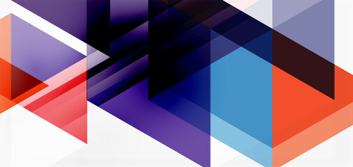 Geometric abstract background, mosaic triangle and hexagon shapes. Trendy abstract layout template for business or technology presentation, internet poster or web brochure cover, wallpaper