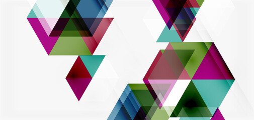 Geometric abstract background, mosaic triangle and hexagon shapes. Trendy abstract layout template for business or technology presentation, internet poster or web brochure cover, wallpaper
