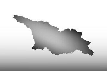 Gray color Georgia state map with dark and light effect vector on light background illustration