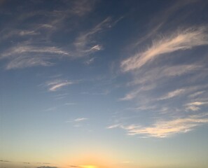 sunset in the clouds