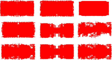 Stamp Texture . Distressed Brush Stroke . red Modern banner .