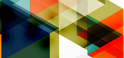 Geometric abstract background, mosaic triangle and hexagon shapes. Trendy abstract layout template for business or technology presentation, internet poster or web brochure cover, wallpaper