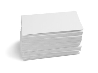 Blank business cards on white background