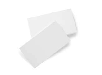 Blank business cards on white background