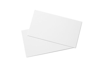 Blank business cards on white background