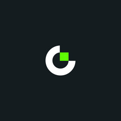 initials G logo and circle design