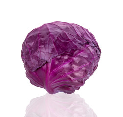 Obraz premium Purple cabbage isolated on white background
