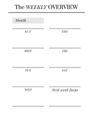 Planner sheet vector. Printable vertical notebook page
